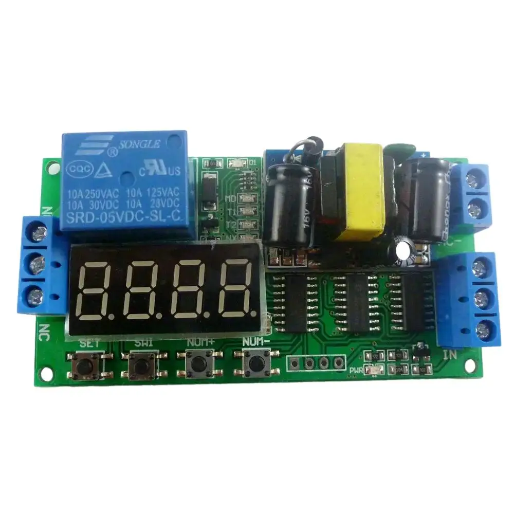 

IO23B01 AC 85-220V Converter Multifunction Self-lock Relay PLC Cycle Timer Module Delay Time Switch High Level Trigger Relay