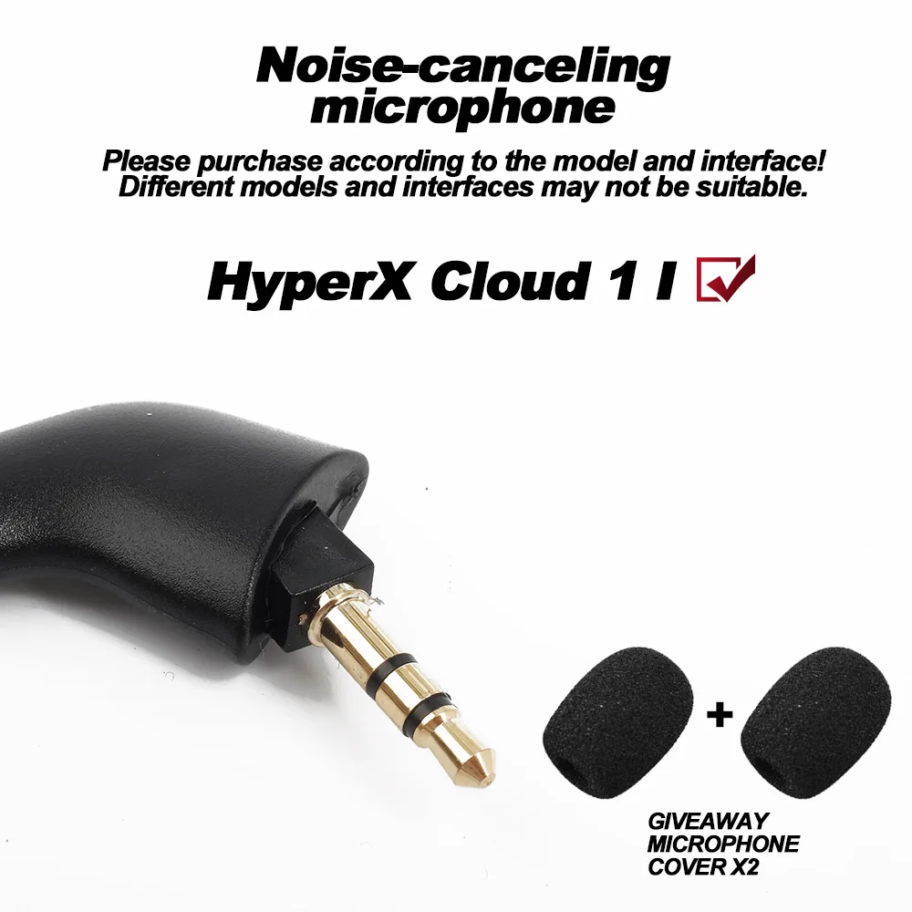 Kingston HyperX Series Cloud 123 III wireless bluetooth Replacement 3.5mm Noise Reduction Microphone Headphones Mic