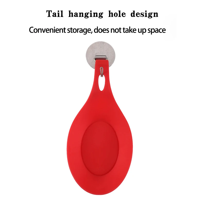 Silicone Rubber Spoon Cushion Soup Spoon Cushion Kitchen Utensil Heat Insulation Creative Dish Easy to Clean kitchen accessories kitchen tool soup spoon rest