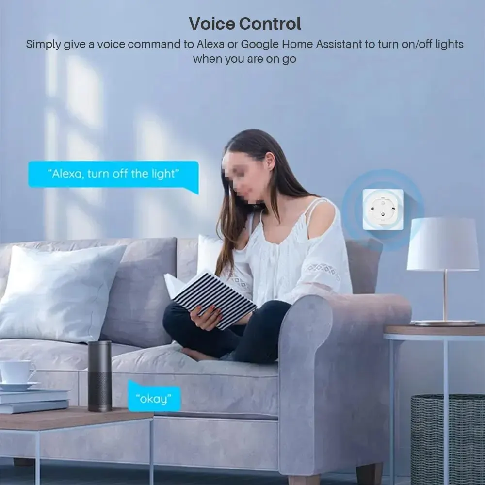 EWelink Smart Plug WiFi Socket EU 16A/20A With Power Monitoring Timing Function Works With Alexa, Google Home, Alice, SmartThimg