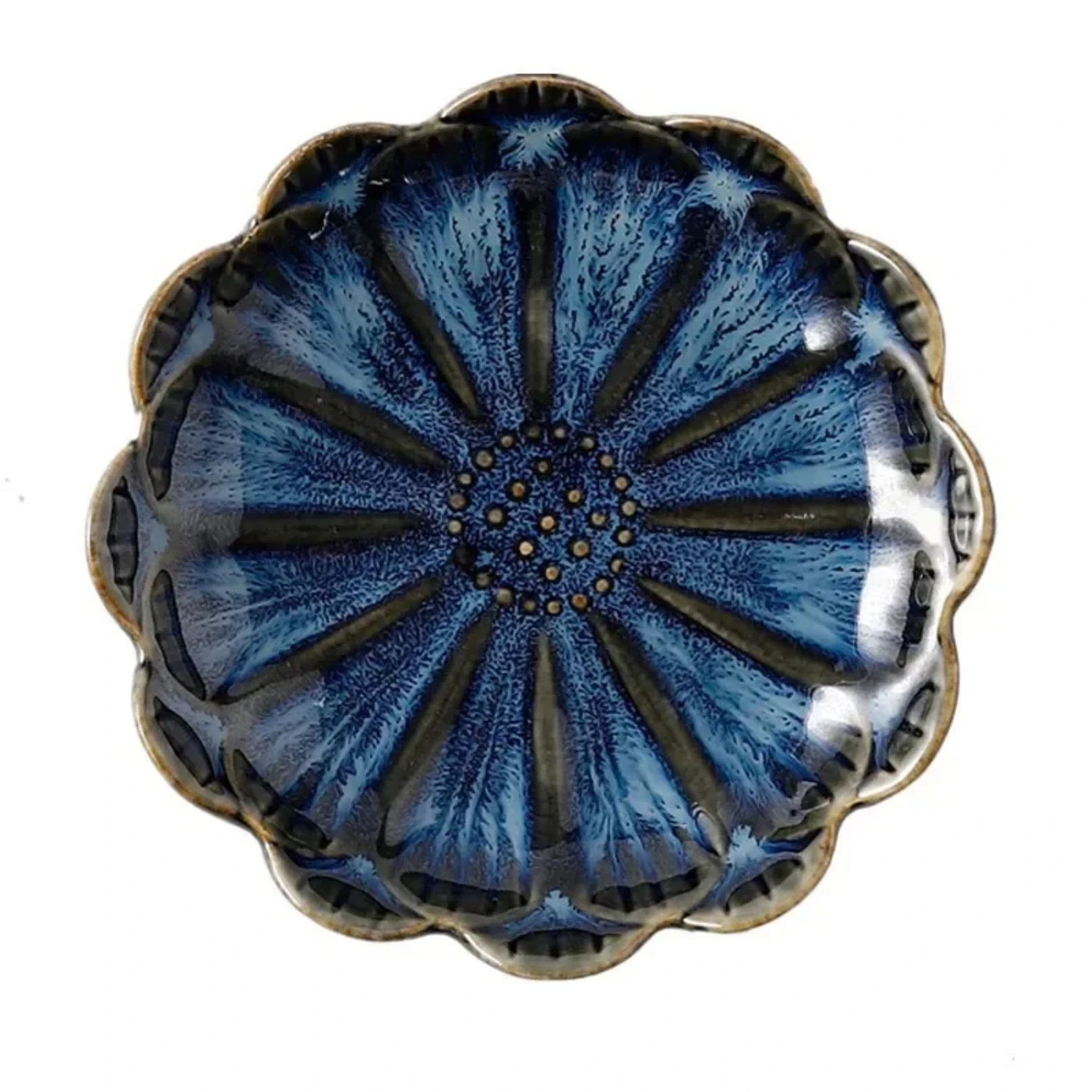 Japanese Ceramic Plate Retro Kiln Glaze Barbecue Mini Dipping Dish Sashimi Sushi Soy Sauce Dishes Desktop Snack Plates