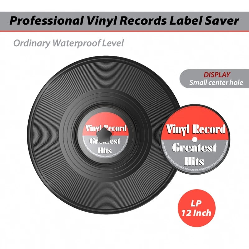

Easy to Use Waterproof Record Clip Record Label Saver for 12" Record Label Preserve Prevent Damage