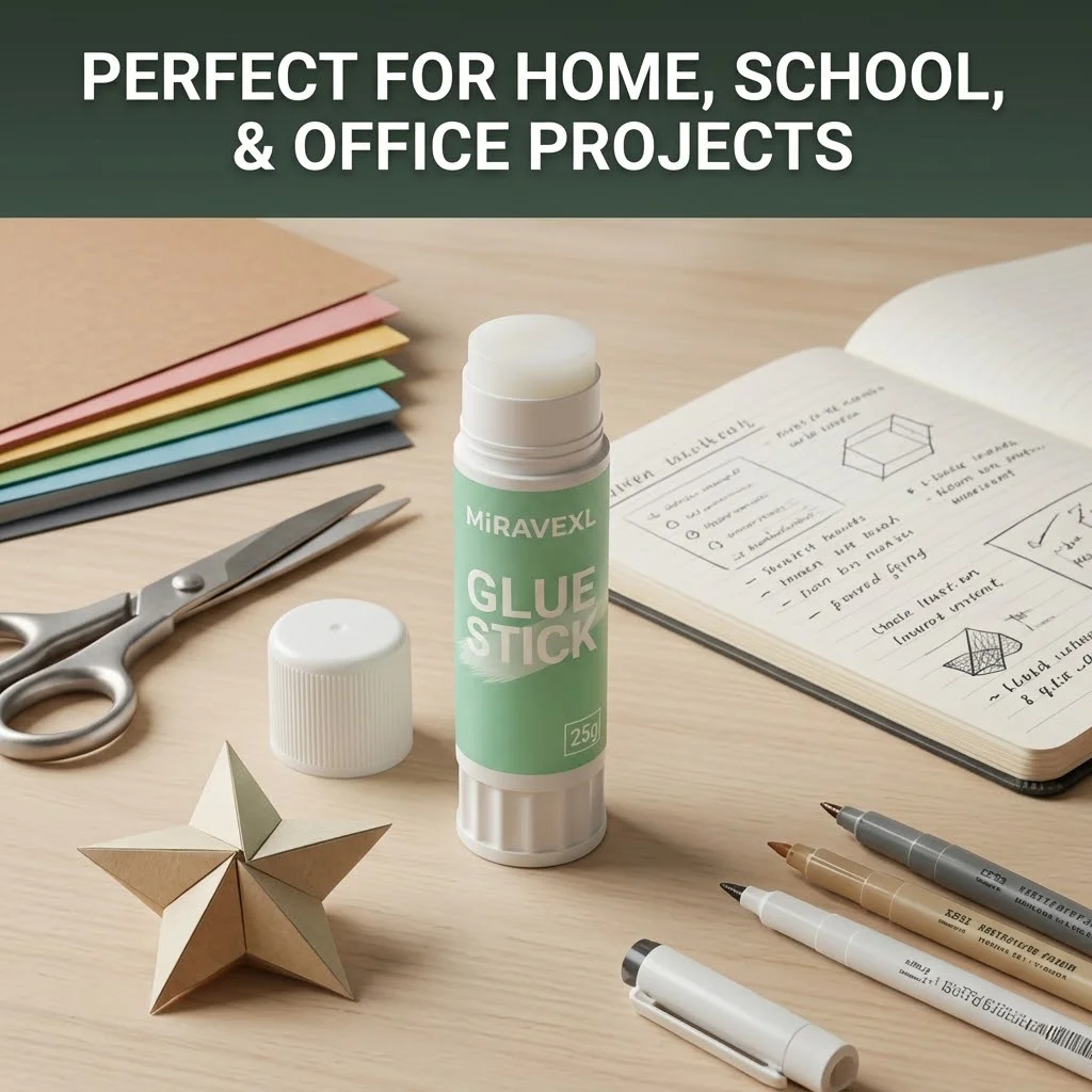 Premium White PVA Glue Stick - Non-Toxic, Washable & Strong Adhesive for School, Office & DIY Projects