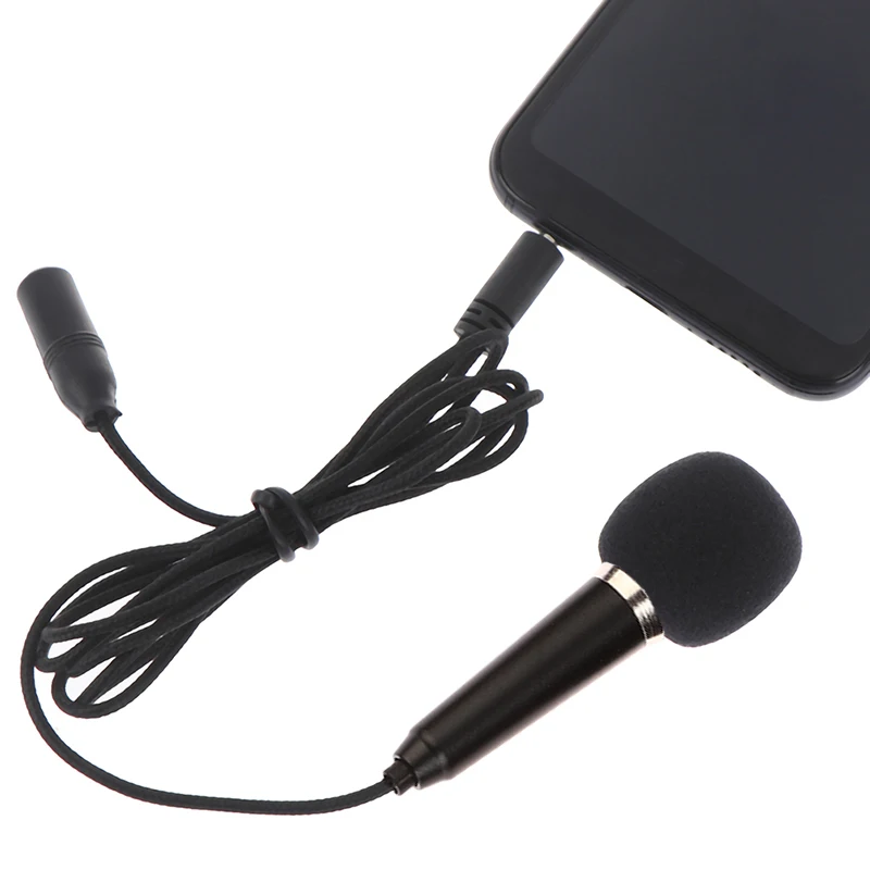 Mini Microphone 3.5mm Portable Karaoke Mic All-in-one Earphone Stereo Wired  Headphone In-Ear Headset Singing Artifact - AliExpress