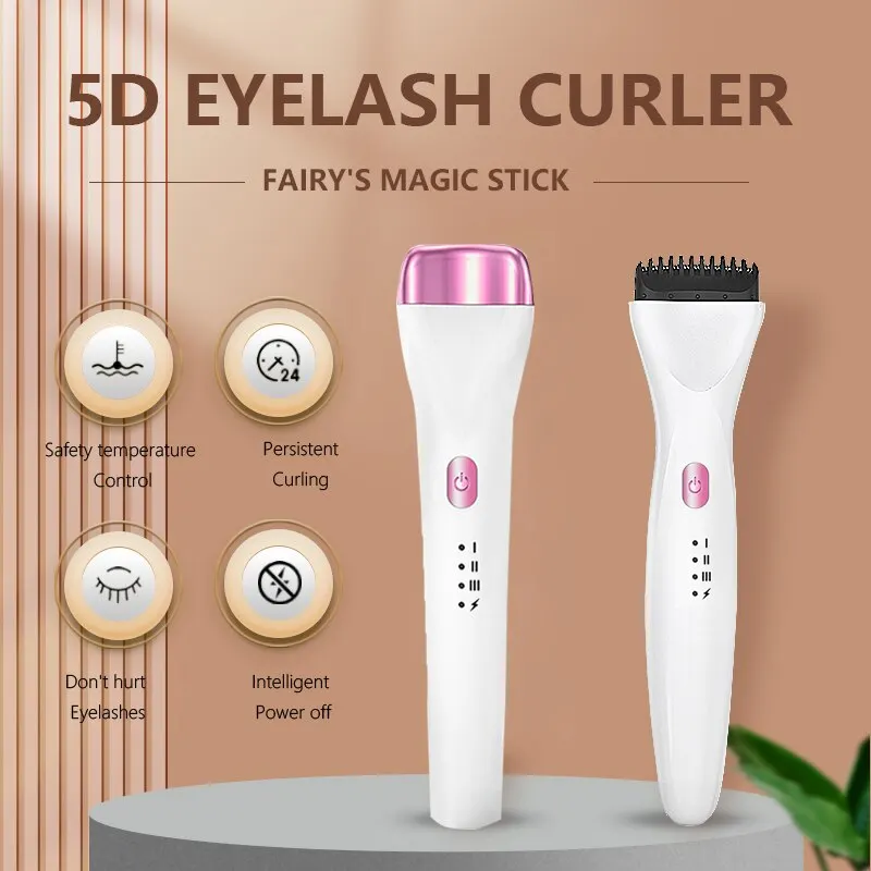5D Electric Heated Eyelash Curler Premium Effective Heating Eyelash Curler USB Rechargeable Eyelash Ironer Long-lasting Curler