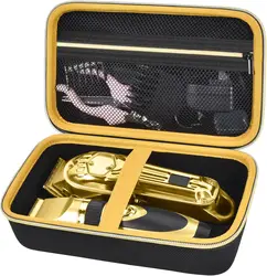 Universal Hair Clipper & Grooming Kit Travel Storage Organizer Case (Yellow Zipper)