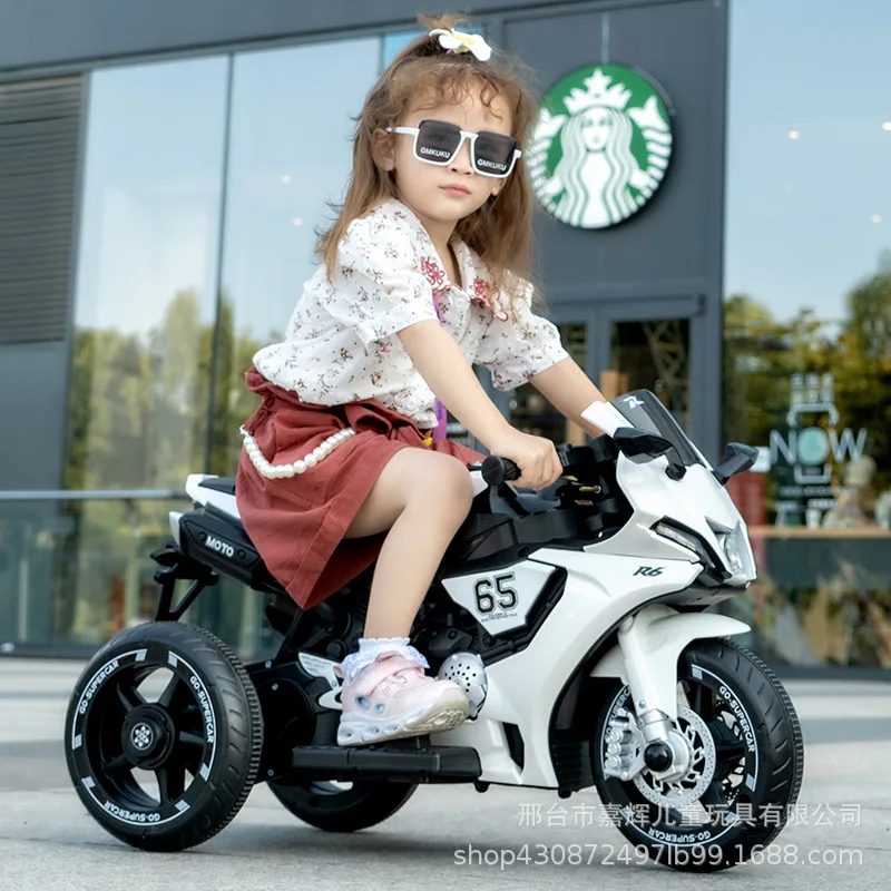 6v Load 50KG Children's Dual Drive Large Ride On Remote Controlled Toy Charging Battery Motorcycle 4