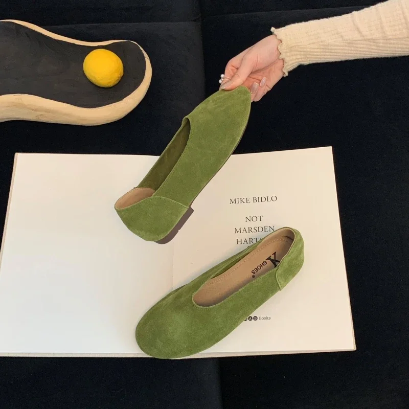 2025 New Women's Moccasins Autumn Soft Woman Solid Color Loafers Simple Causal Ladies Ballet Flat Shoes Non-slip Shallow Shoes