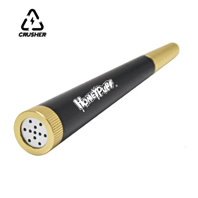 Herb Smoking Pipe Metal Cone with 5MM Activated Carbon Filter Removable Dry Burning Tobacco Pipes Accessories