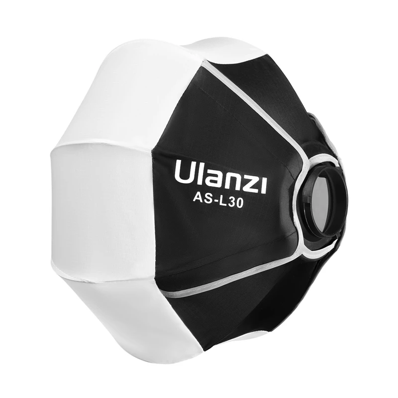 Ulanzi As-L30 30Cm Lanterna Softbox Mini Bokens Mount Diffusore A Sfera A Sgancio Rapido Modificatore Di Luce Per Ulanzi Lt028 Lt005 Cob Light