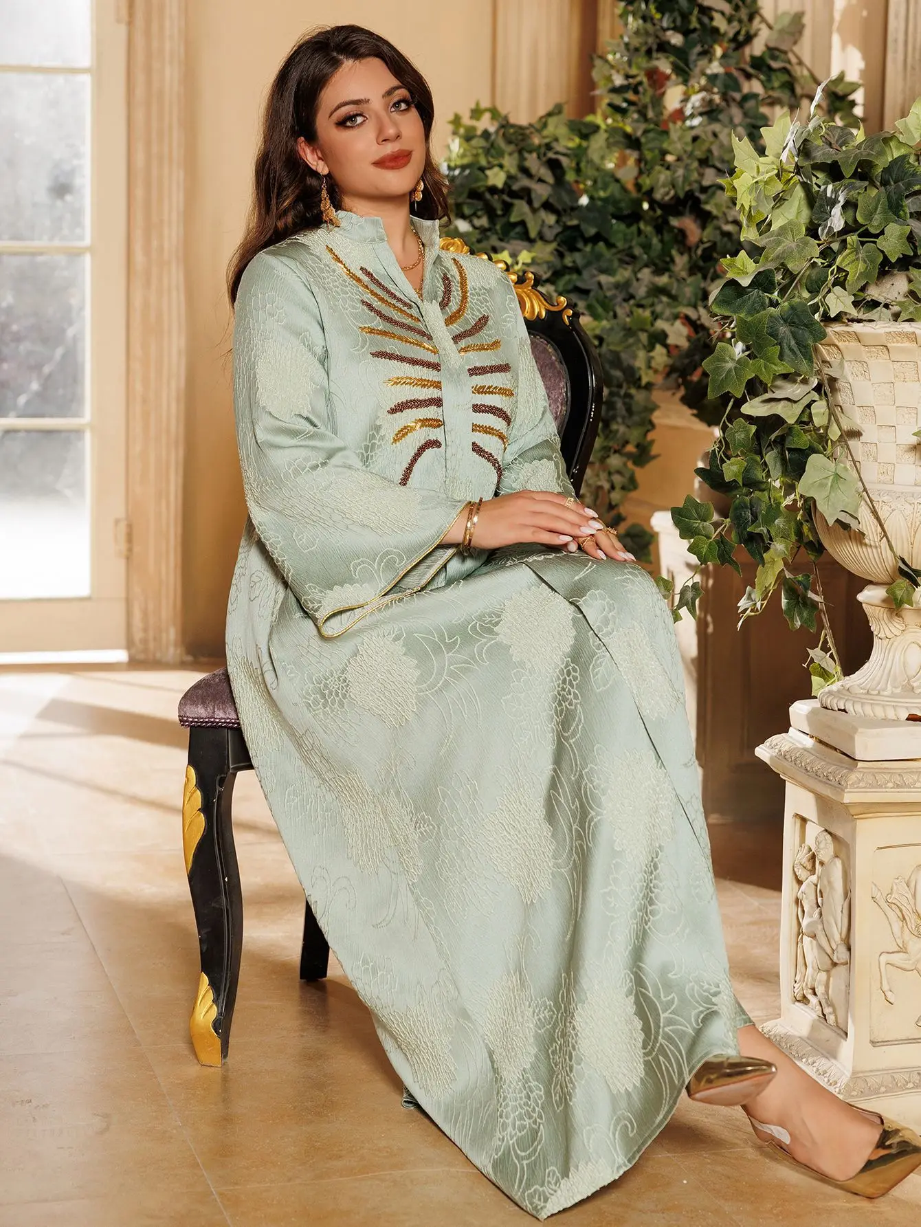 جلابية رمضان رداء عربي تقليدي، فستان عباية نسائي إسلامي فاخر للحفلات، زي حجاب، ملابس دبي السعودية التركية الإسلامية