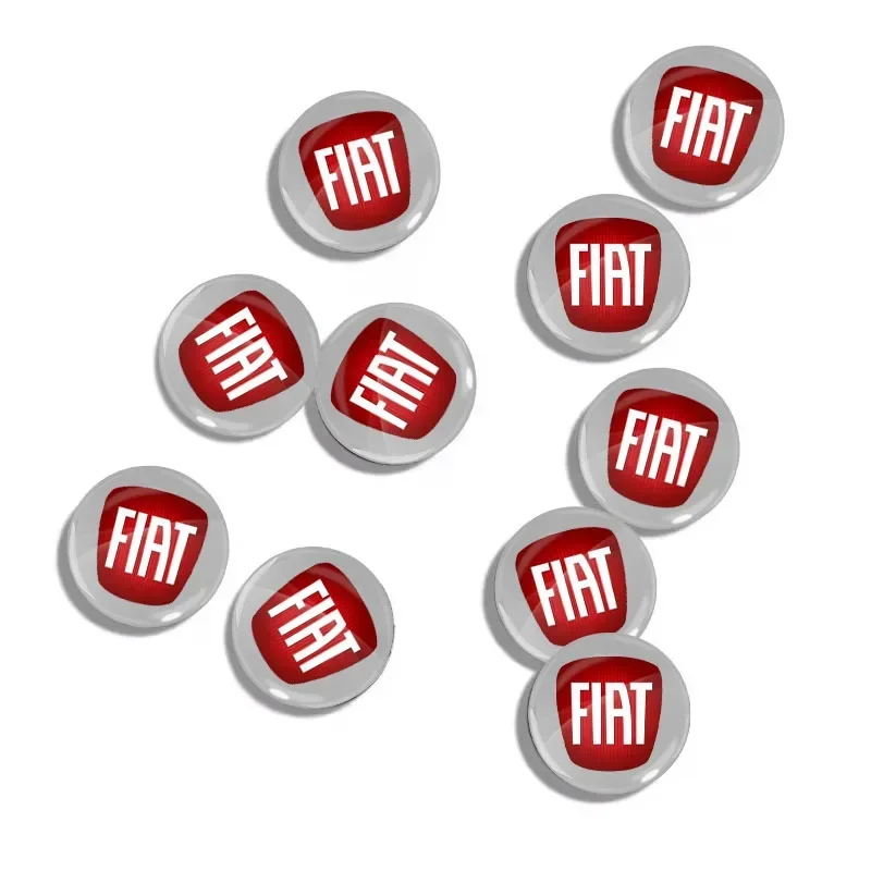 14mm 자동차 리모컨 키 엠블럼 배지 라디오 버튼 스티커 교체용 피아트 판다 브라보 푼토 리네아 크로마 두카토 도블로