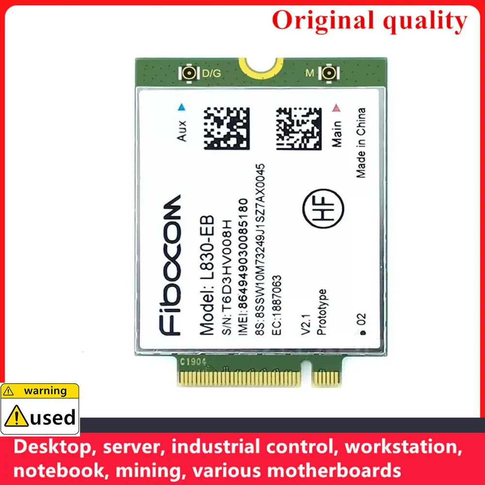 Scheda WWAN Fibocom L830-EB (01AX761) 4G Originale Per Lenovo T480, T480s, X280, X380 Yoga, T580 – Usata Ma In Ottimo Stato