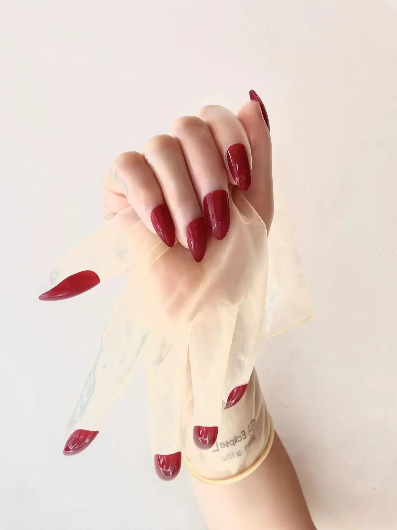 Crossdress Men and Women Shiny Transparent Ultra Thin Latex Zentai Nail fetishism Sheer Cosplay Kigurumi Gloves