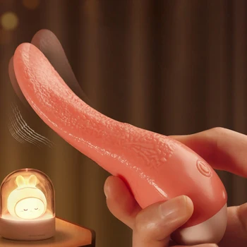 G Spot Pussy Licking Toys Realistic Huge Tongue Dildo Vibrator For Women Oral Blowjob Clitoris Stimulate Masturbate Erotic Toys 3