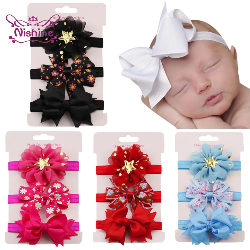 Lazos Pelo Bebe Pack De Diademas Para Bautizo Lazo Blanco Con