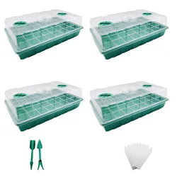 Seed Starter Trays with Humidity Control Domes (4Pack)