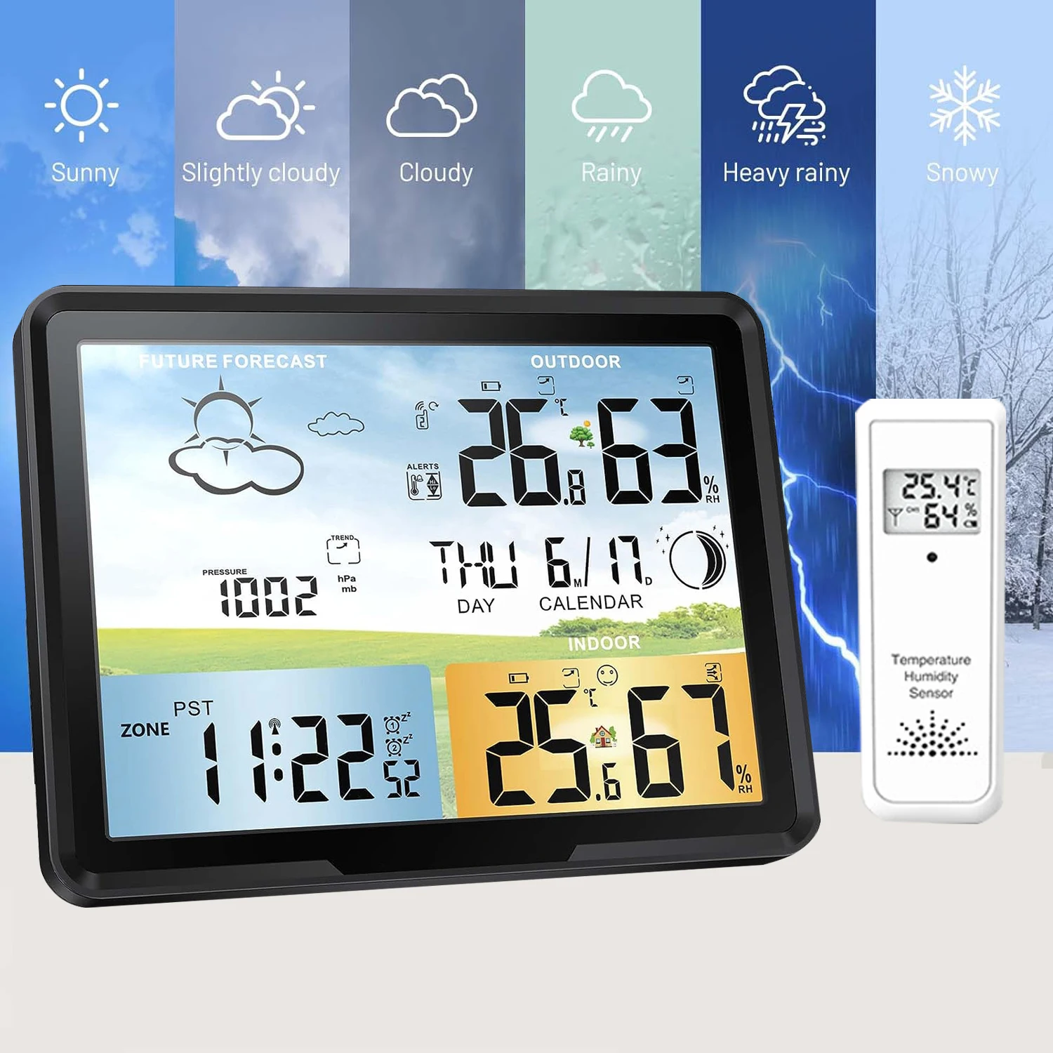 Weather Station Wireless Digital Indoor Outdoor Forecast With 2