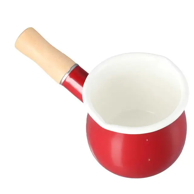 Enamel Wooden-Handle Cooking Pot 3