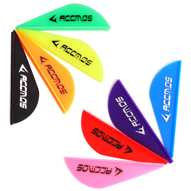 60pcs 2 inches Plastic Arrow Vanes TPU Arrow Feather Accessories for Arrow Shaft Archery DIY 5