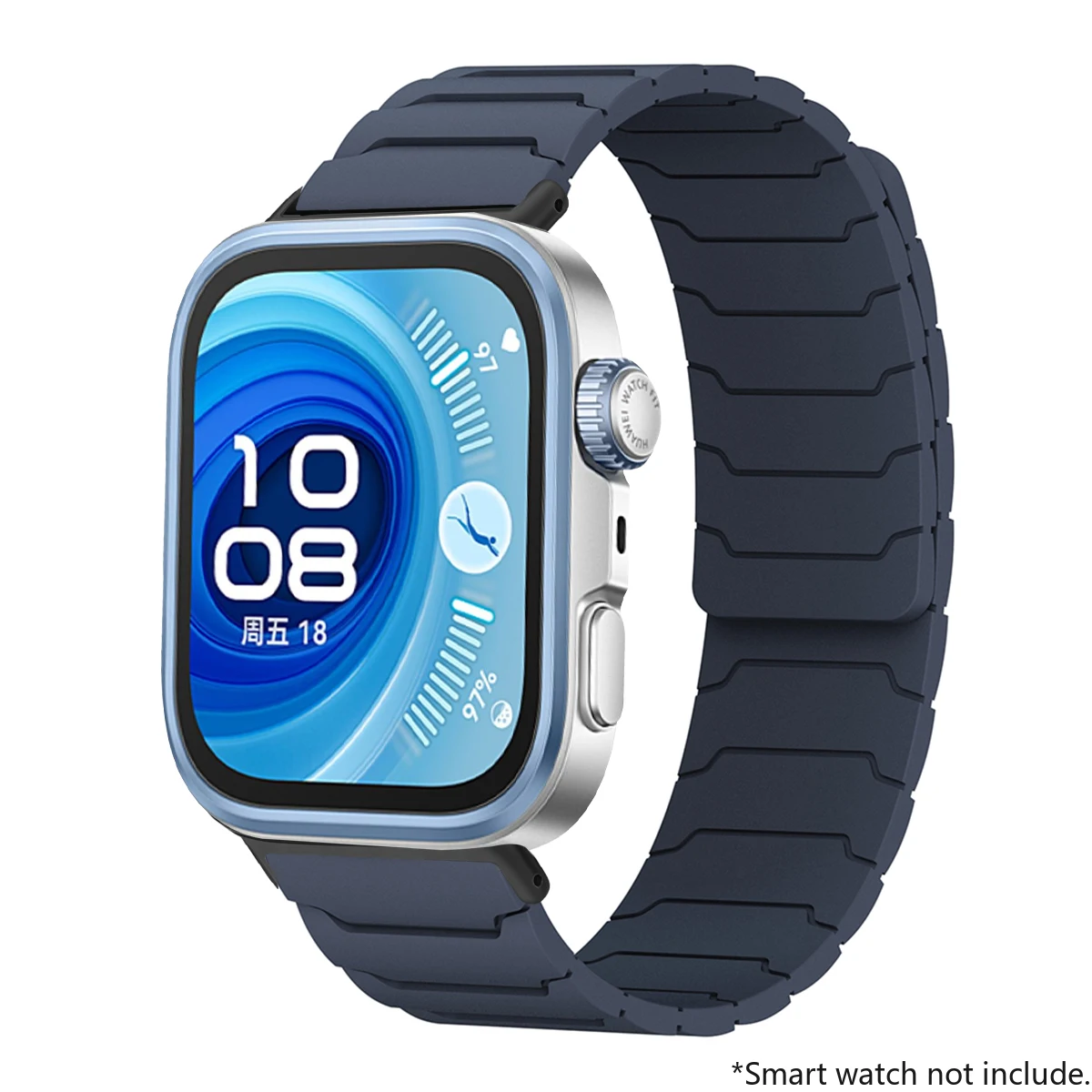 Magnetic Loop Silicone Sport Band Replacement Watch Strap