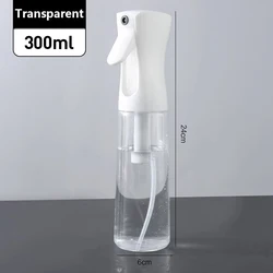 High Pressure Continuous Mist Spray Bottle - Refillable Automatic Watering Can - 2pcs (300ml - Transparent)