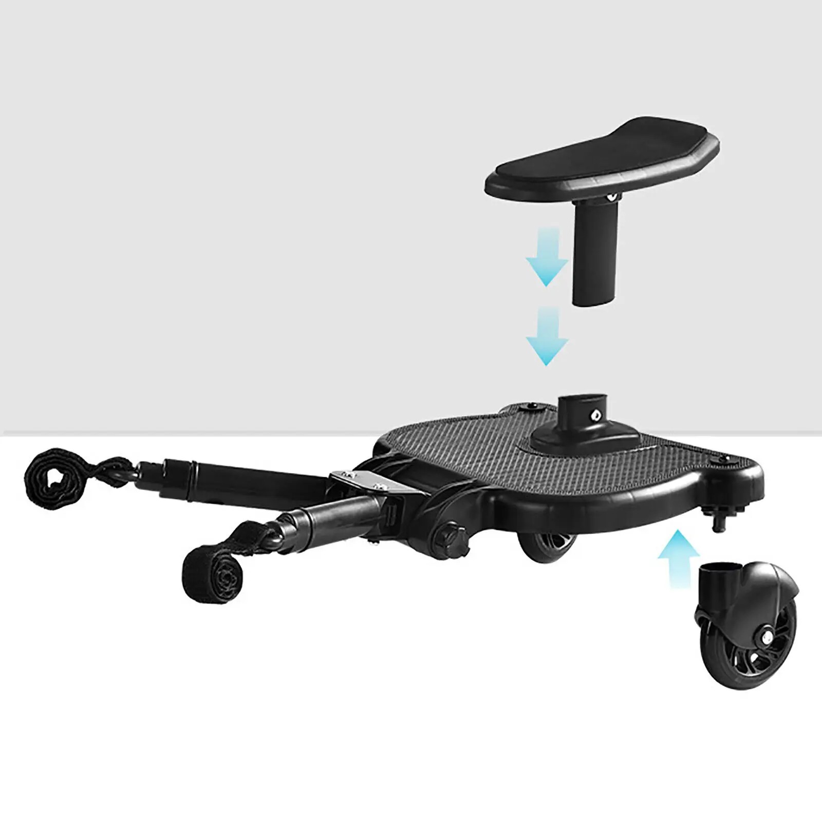 Kinderwagen-Adaptador de Pedal Sitz stehviolet, anhäger Schwarz 3-7 Jahre, 25kg