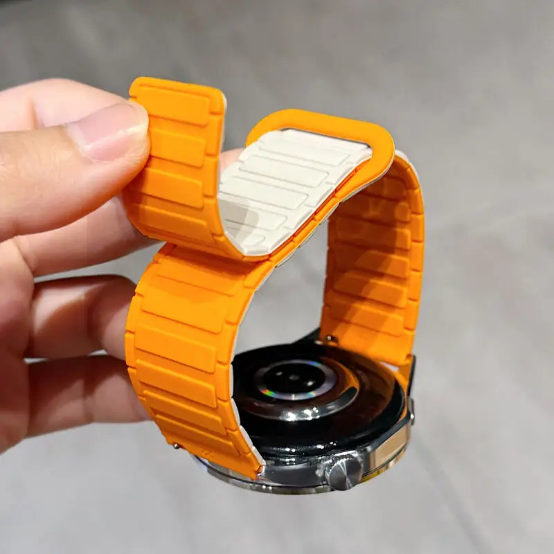 Magnetic Silicone Sport Watch Strap - 22mm Bracelet Band