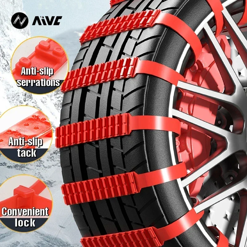 10/20cs Outdoor Car Tire Chains Winter Snow Anti-Skid Tyre Cable Ties Auto Snow Tire Tyre Anti Skid Chain Emergency Accessories tire chains