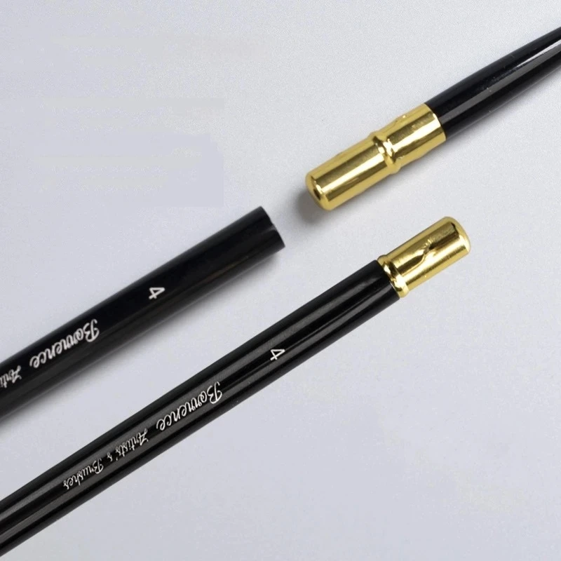 Professional Paint Brushes Set Squirrel Hair Round Pointed Tip Artist Brush For Acrylic Oil Watercolor Gouache Hook Line Pens