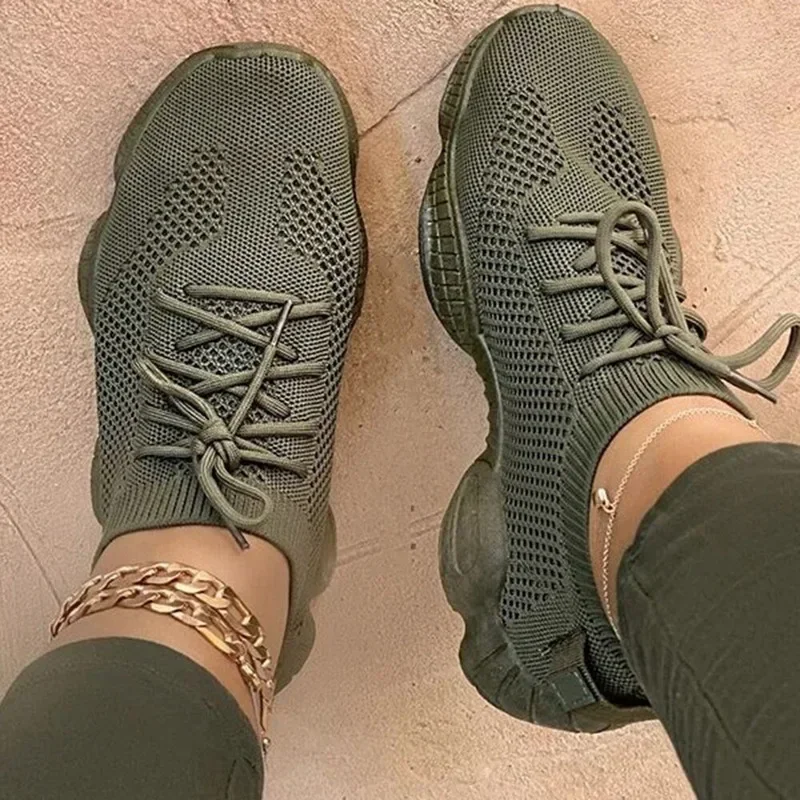 Women Sneakers Mesh Shoes Flats Breathsble Walking Casual Sport Shoes Female Comfort Ladies Plus Size Tenis Feminino Gym women sneakers
