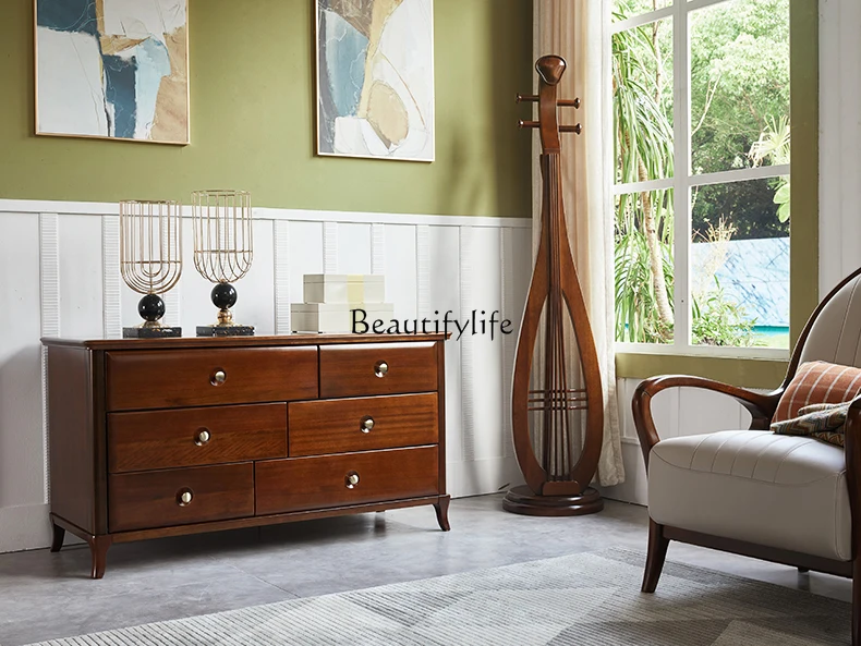 

Solid Wood Coat Rack Floor Living Room Chinese Style Clothes Rack