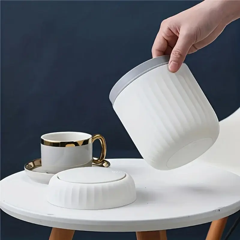 Mini Desktop Trash Can with Lid Garbage Waste Bin Organizer Bedroom Office Desk Storage Box Made Durable Plastic Home Supplies - Image 5
