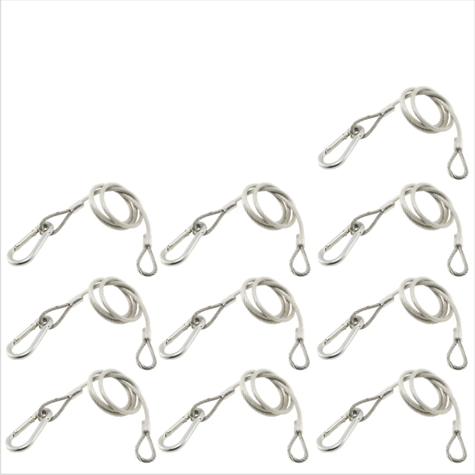 OMZ 4mmx80cm Safety Cable High quality 80cm long Stage light safety rope cable/safe wire for stage light security 80cm length