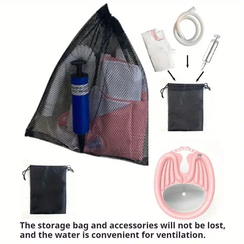Inflatable Shampoo Basin,, Mobile Portable Basin, Sink WithAir Pump And Drainage, Soft And Comfortable Lightweight Shampoo 6
