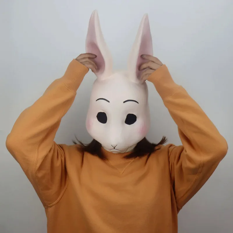 Anime Beastars Haru Mask Cosplay Lovely Animal Rabbit Latex Masks Halloween Masquerade Party Costume Puntelli