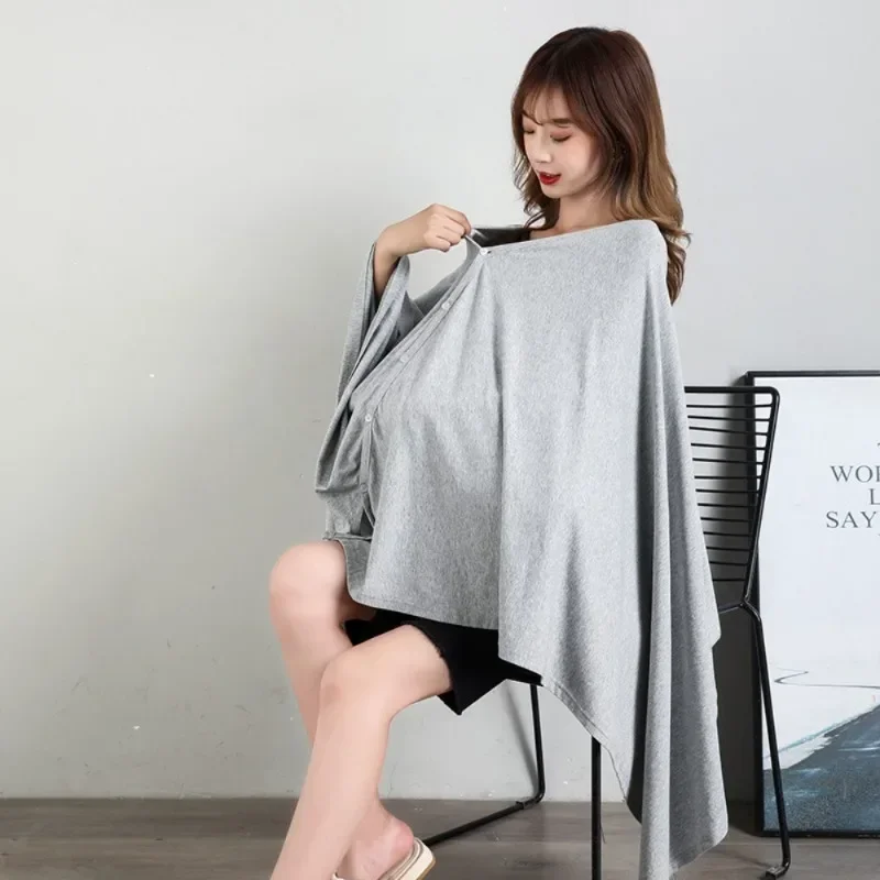 Pure Cotton Postpartum Outing Nursing Towel Fashionable Nursing Towel Clothing Anti-exposure Fig Leaf Shawl
