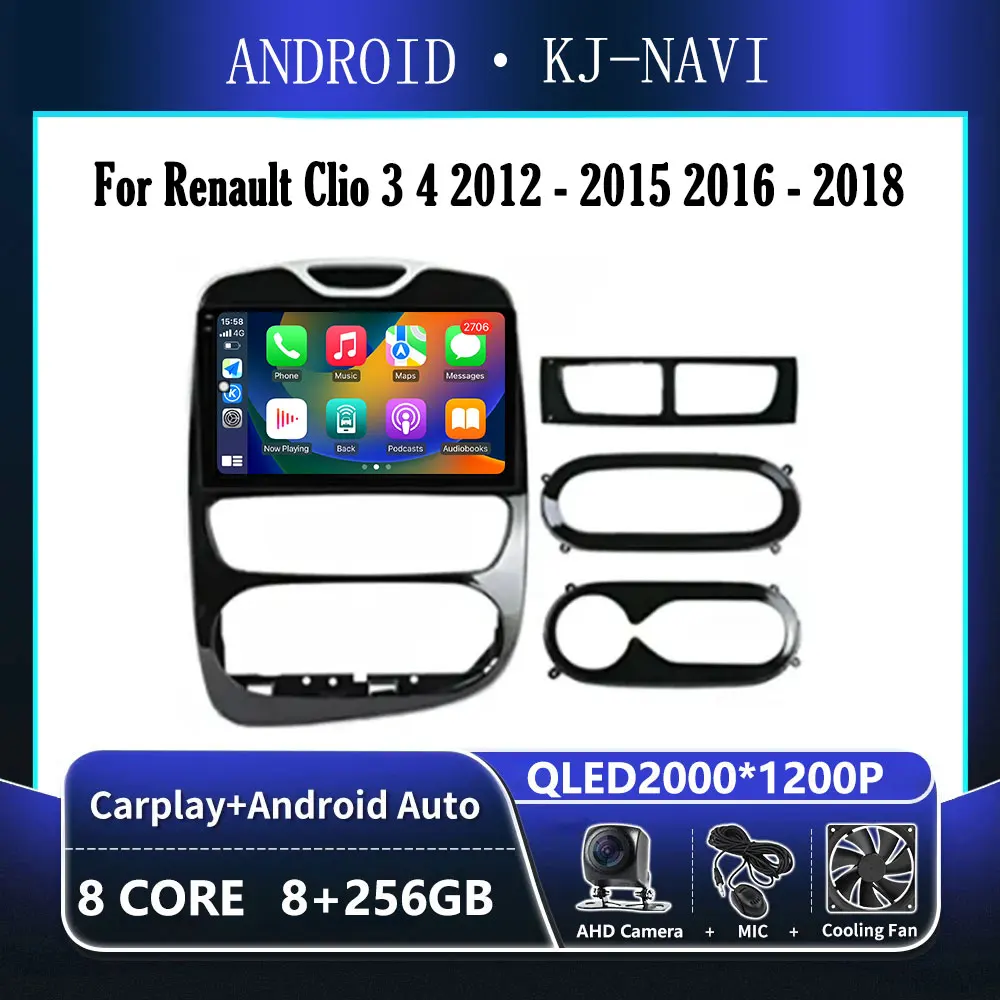 

Android 14 Carplay для Renault Clio 3 4 2012 - 2015 2016 - 2018 аудио стерео Автомагнитола мультимедийный плеер GPS-навигация 2 din 4G