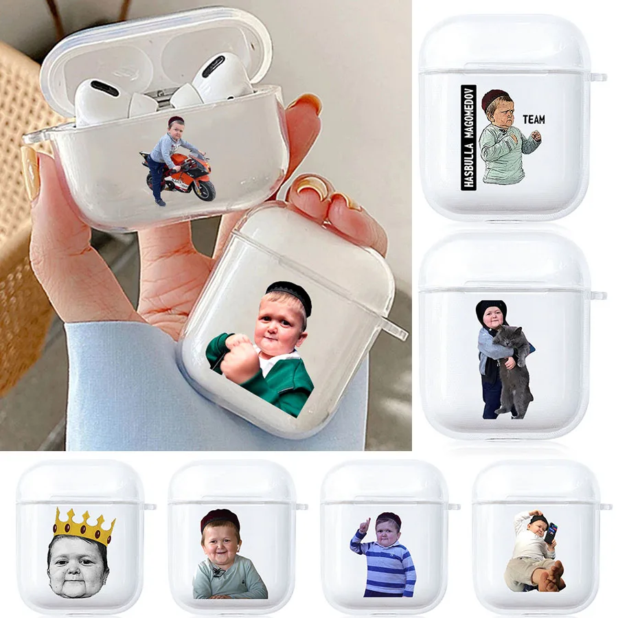 Hasbulla Magomedov Caso Per Airpods Pro 2 ° Cartone Animato Scatola Di Copertura Di Protezione Airpods 1 2 3 Pro Air Pod Cover Funda