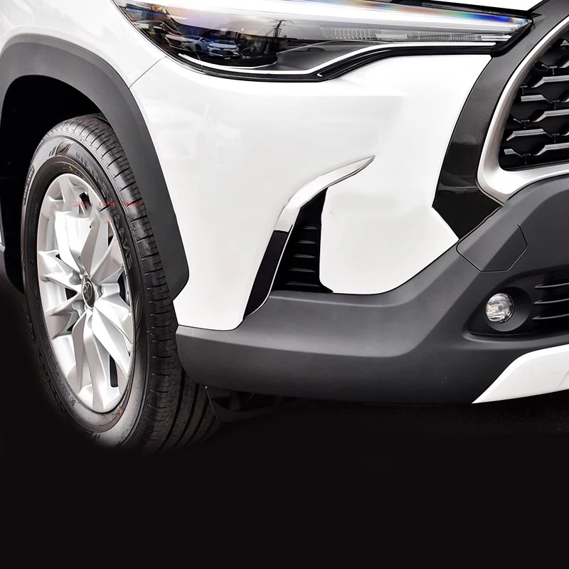 

АБС-пластик, хром, передняя подсветка, оболочка для бровей, отделка, молдинг, ободок, украшение для Toyota Corolla Cross 2021-2023