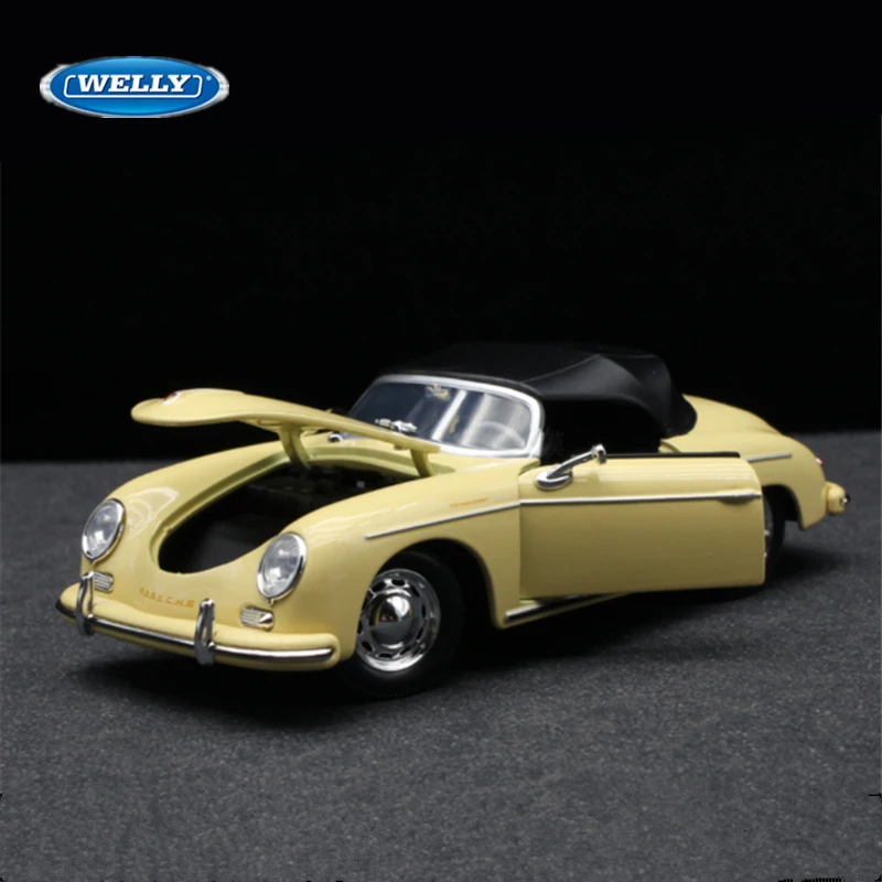 Welly 1:24 Porsche 356A Speedster 1600 Super Alloy Sports Car