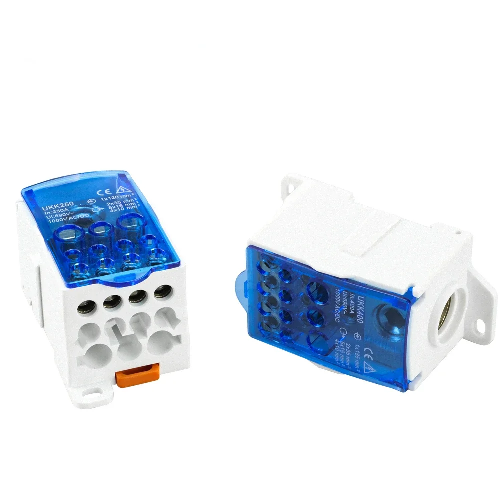 UKK Din Rail Power Distribution Terminal Blocks Sets Adults One In Multiple Out Universal Electric Wire Connector Junction din rail terminal block