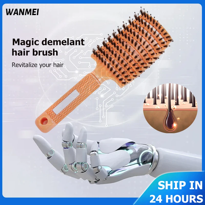 

Magic Demelant Hair Brush Bristle Nylon Hairbrush Antiklit Detangling Lice Hair Brush Woman Salon Hairdressing Styling Tool