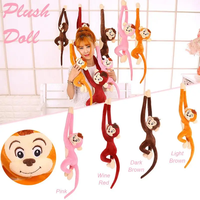 65CM Cute Long-Armed Monkey Shaped Plush Toy Monkey Long Arm Tail Soft Plush Hanging Doll Toy Party Decors Curtains Hanger 3