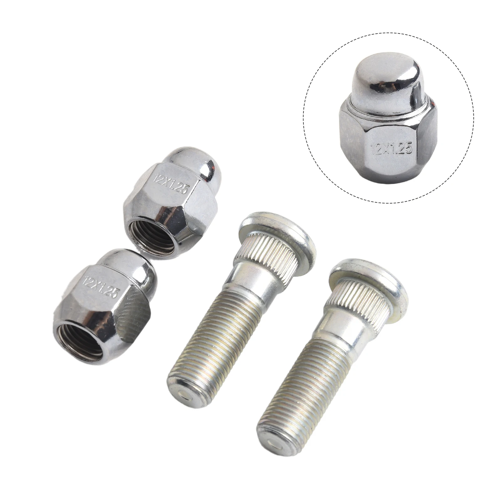 Car Wheel Hub Ring M12*1.25 Wheel Hub Bolt Stud & Nut SET for Forester 2009-28365FE001 & 28171AJ000 for Ascent for BRZ 2013 -