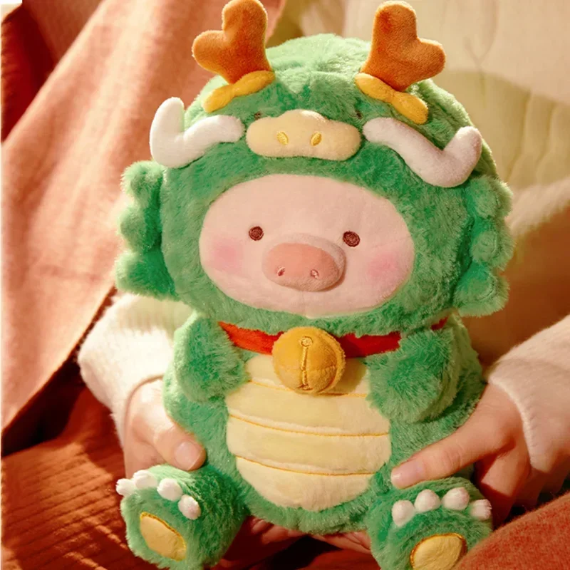 

Lulu Dragon Year Pig Dragon Series Plush Doll Kawaii Anime Figure Peripheral Desktop Ornament Toys Children Birthday Gift