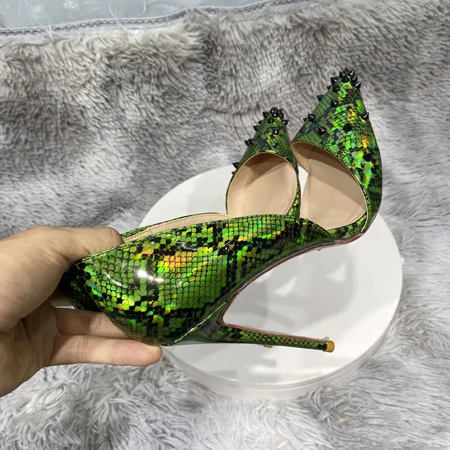 GREEN SNAKESKIN HEELS AND BAG | Heels, Snakeskin heels, High heels