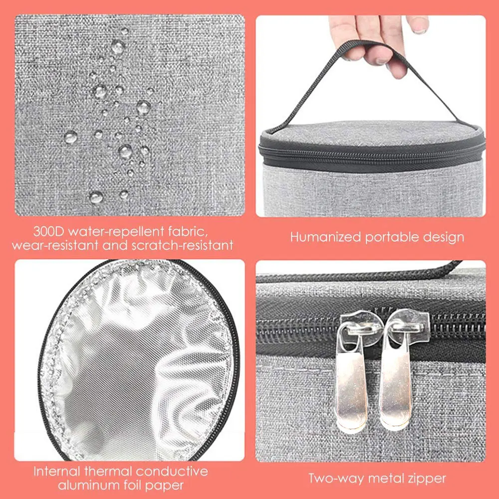 Car Baby Bottle Warmer Portable Newborn Milk Heater Thermostat Bag Smart Display Large Capacity Feeding Warmer Bags 5