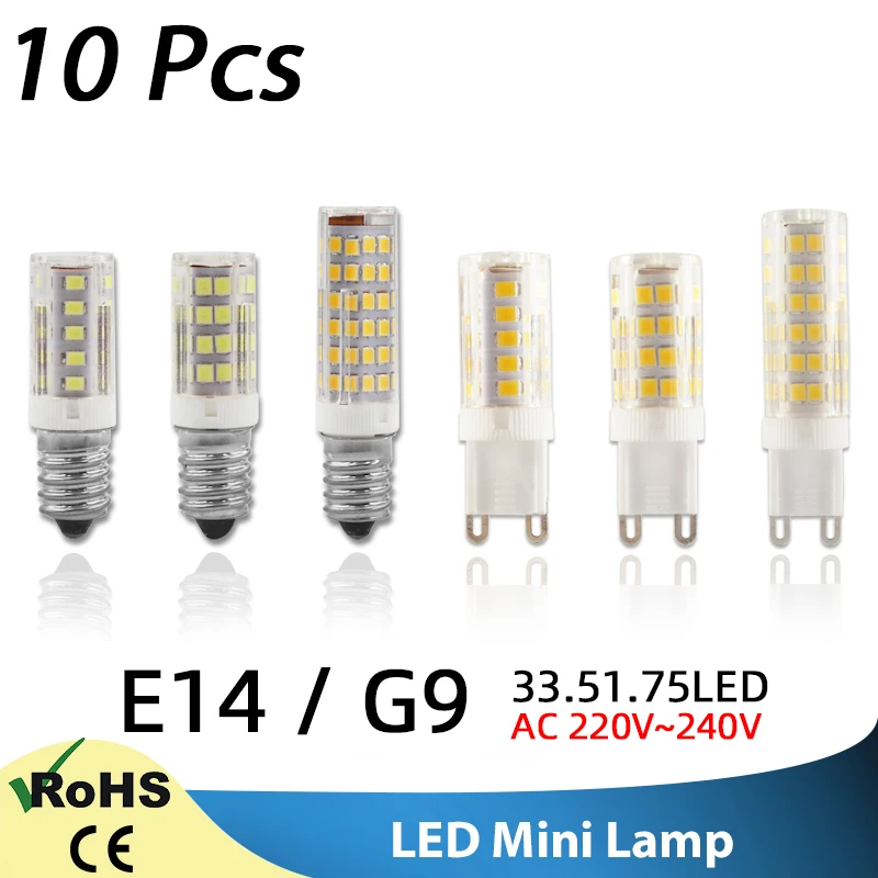 

LED Bulb G9/E14 LED Lamp 33LED 51LED 75LED AC220V-240V SMD 2835 Mini LED Corn Bulb Chandelier Spotlight Fridge Refrigerator