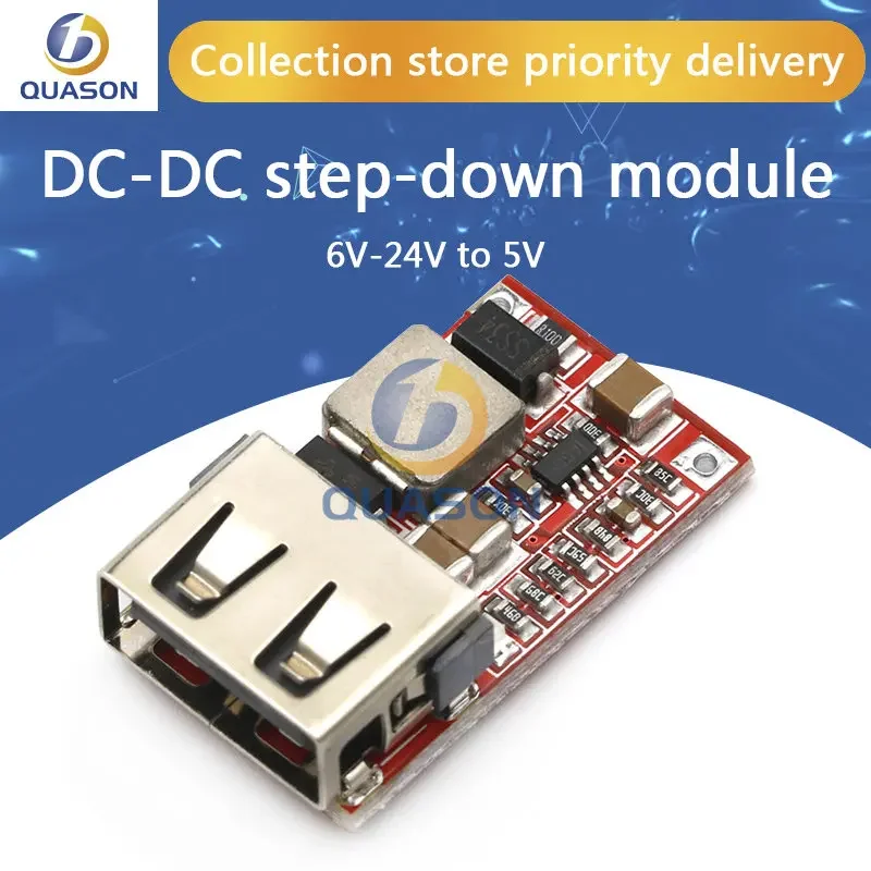 Fine 6-24V 12V/24V A 5V 3A Modulo Caricabatterie Usb Per Auto Dc Buck Step Down Converter 12V 5V Modulo Di Alimentazione Buono